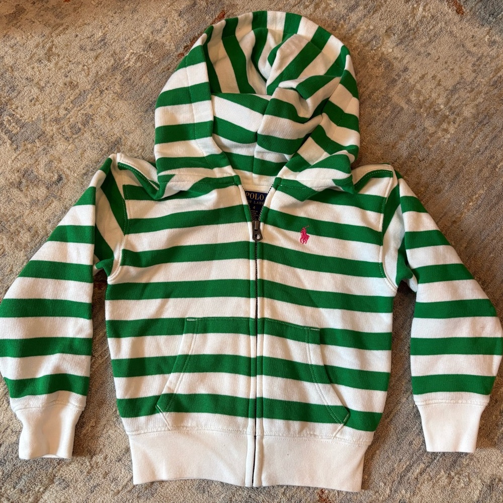 Ralph Lauren Striped Hoodie 4T NWOT